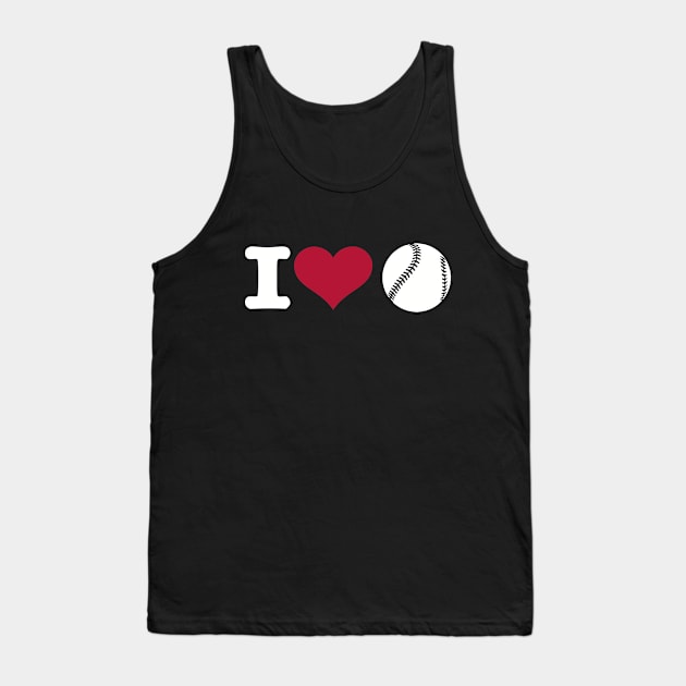 I love Baseball Tank Top by Designzz